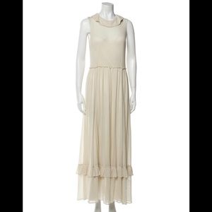 The Great. 100% Cotton maxi dress size 2 (Medium) with 100% silk slip dress